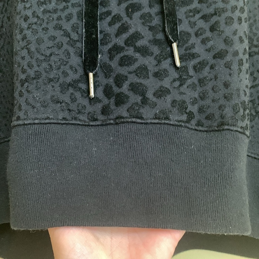 Rails | Black Nico Flocked Cobra Cotton Model Loungewear Hoodie Sweatshirt S - Picture 6 of 17